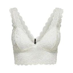 White Polyester Bra