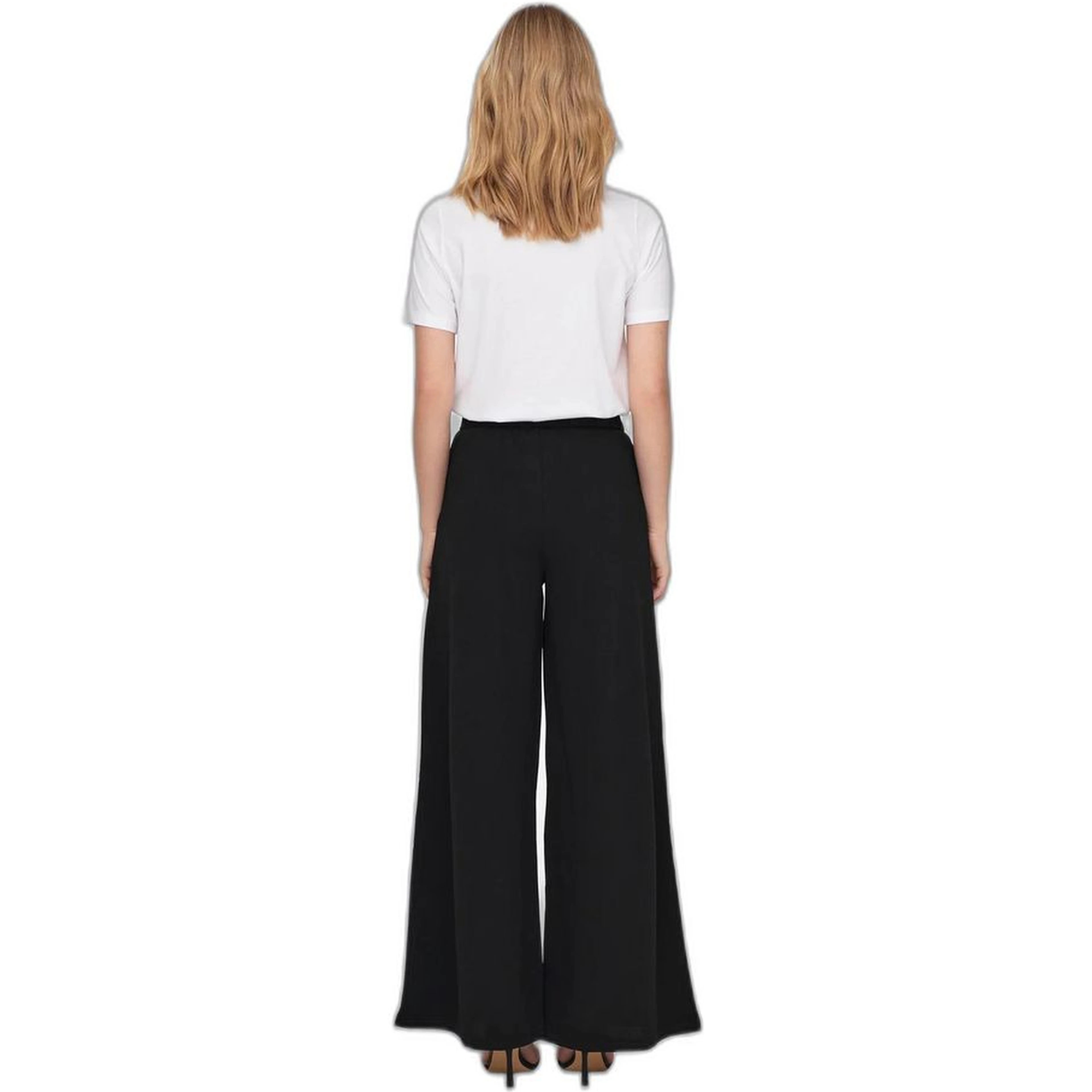 Black Recycled Polyester Casual Pants
