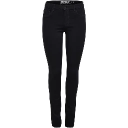 Black Viscose Skinny Jeans