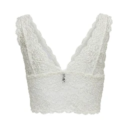 White Polyester Bra