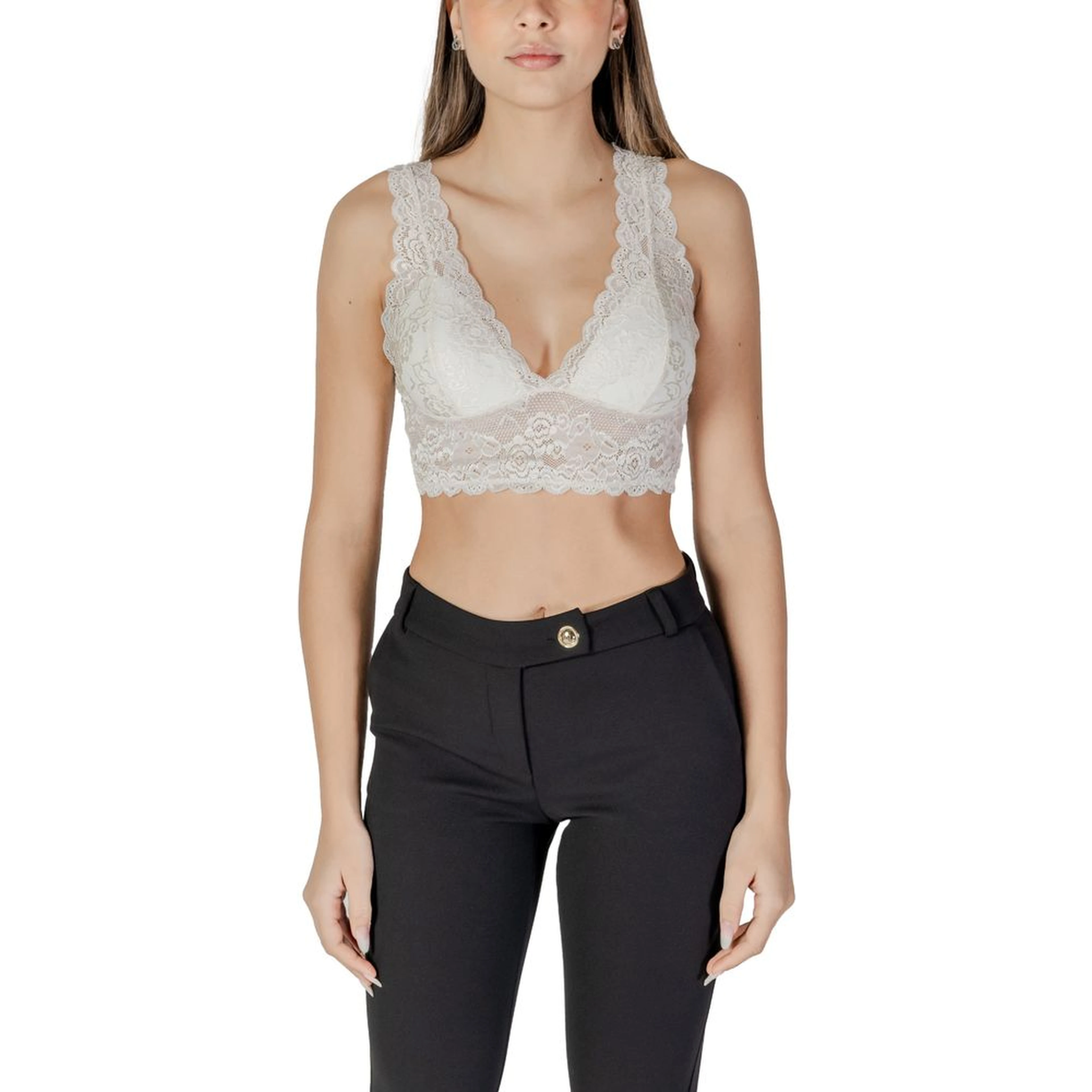 White Polyester Bra