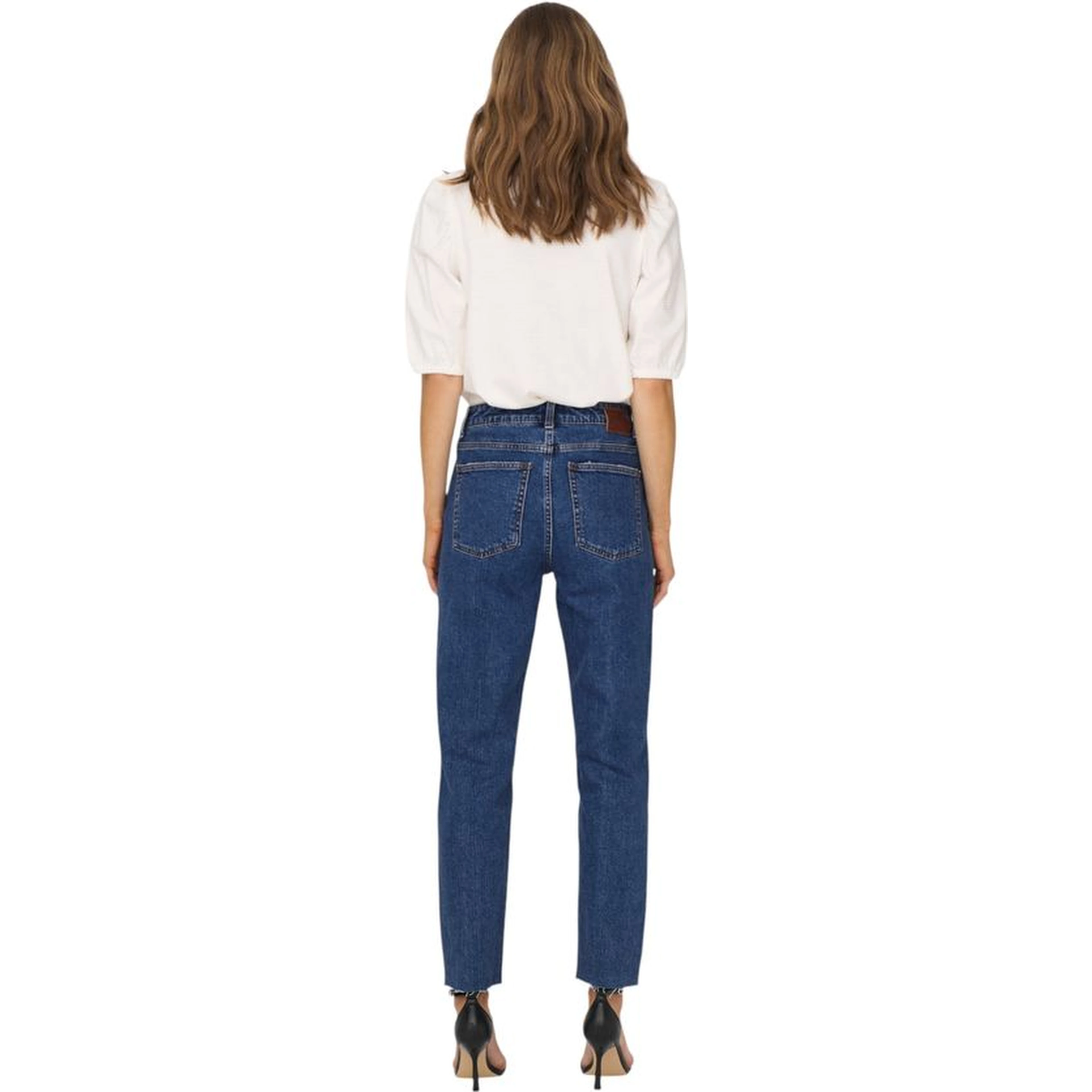 Blue Cotton Mom Jeans