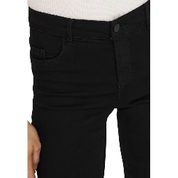 Black Viscose Skinny Jeans