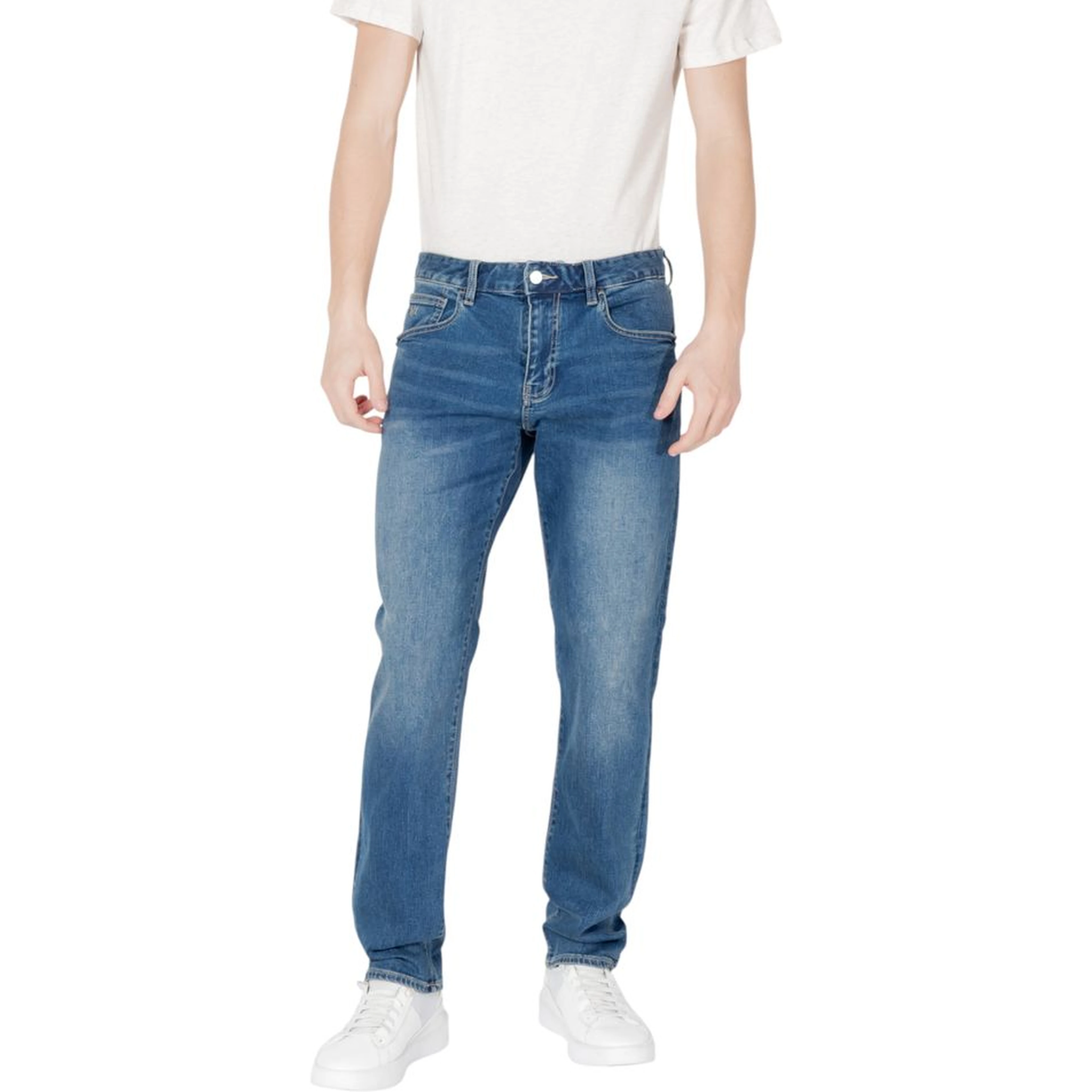 Blue Cotton Skinny Jeans
