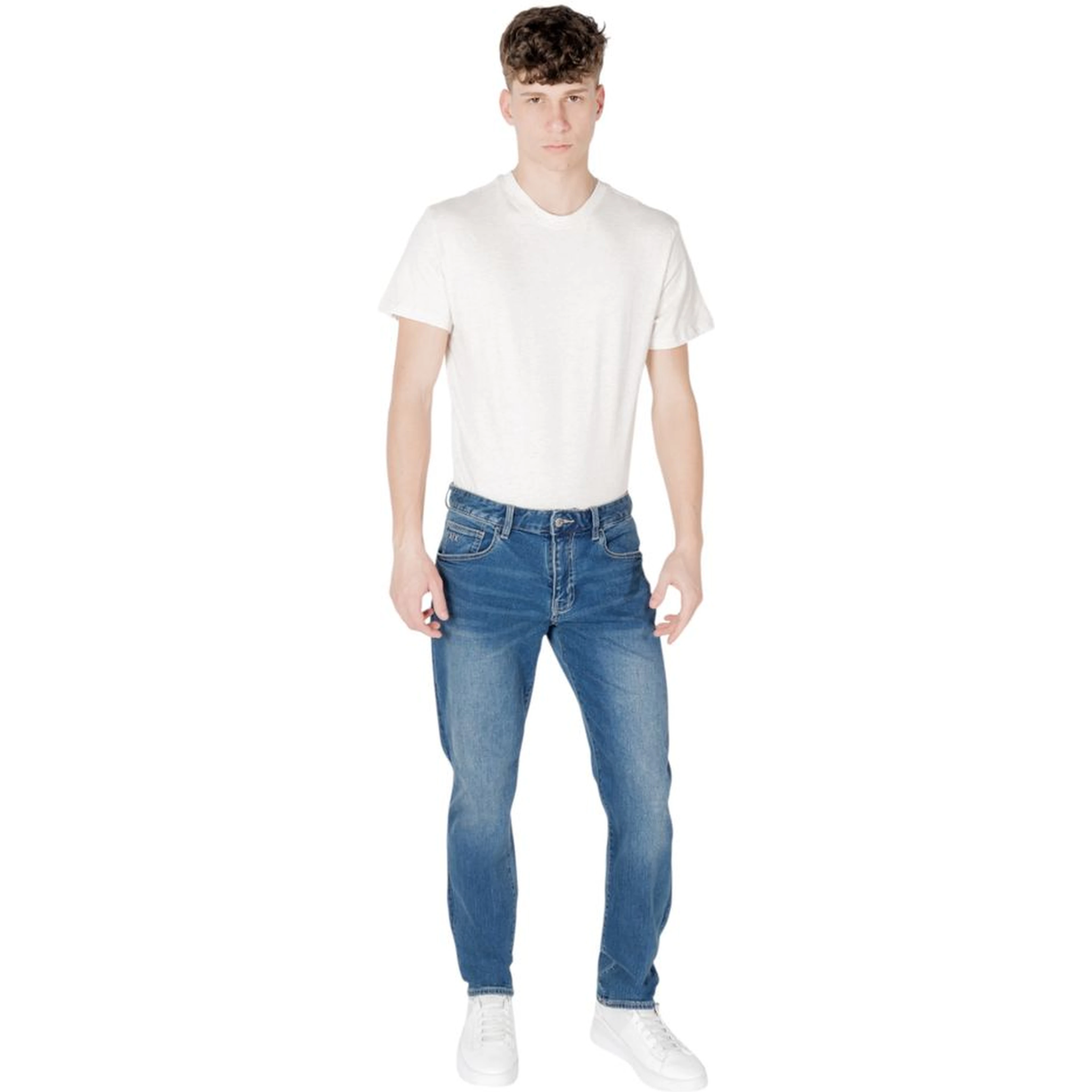 Blue Cotton Skinny Jeans
