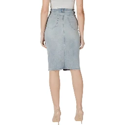 Blue Cotton Long Skirt
