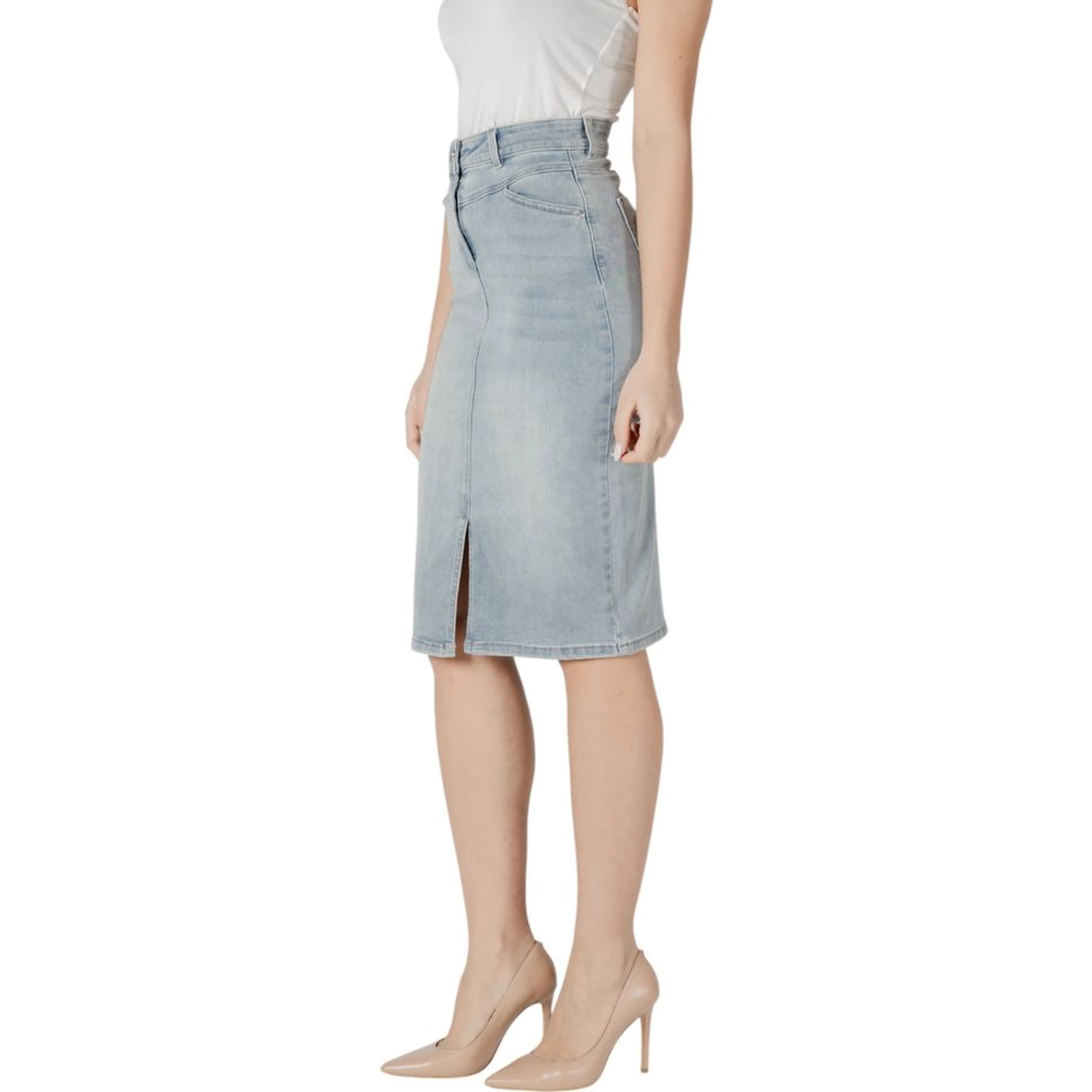 Blue Cotton Long Skirt