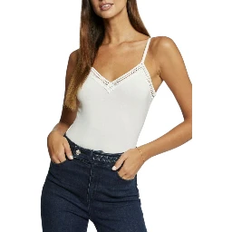 Cream Viscose Tank Tops