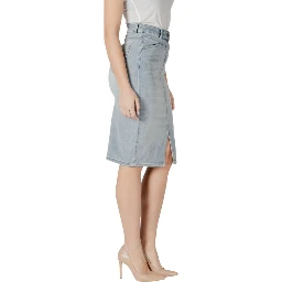 Blue Cotton Long Skirt