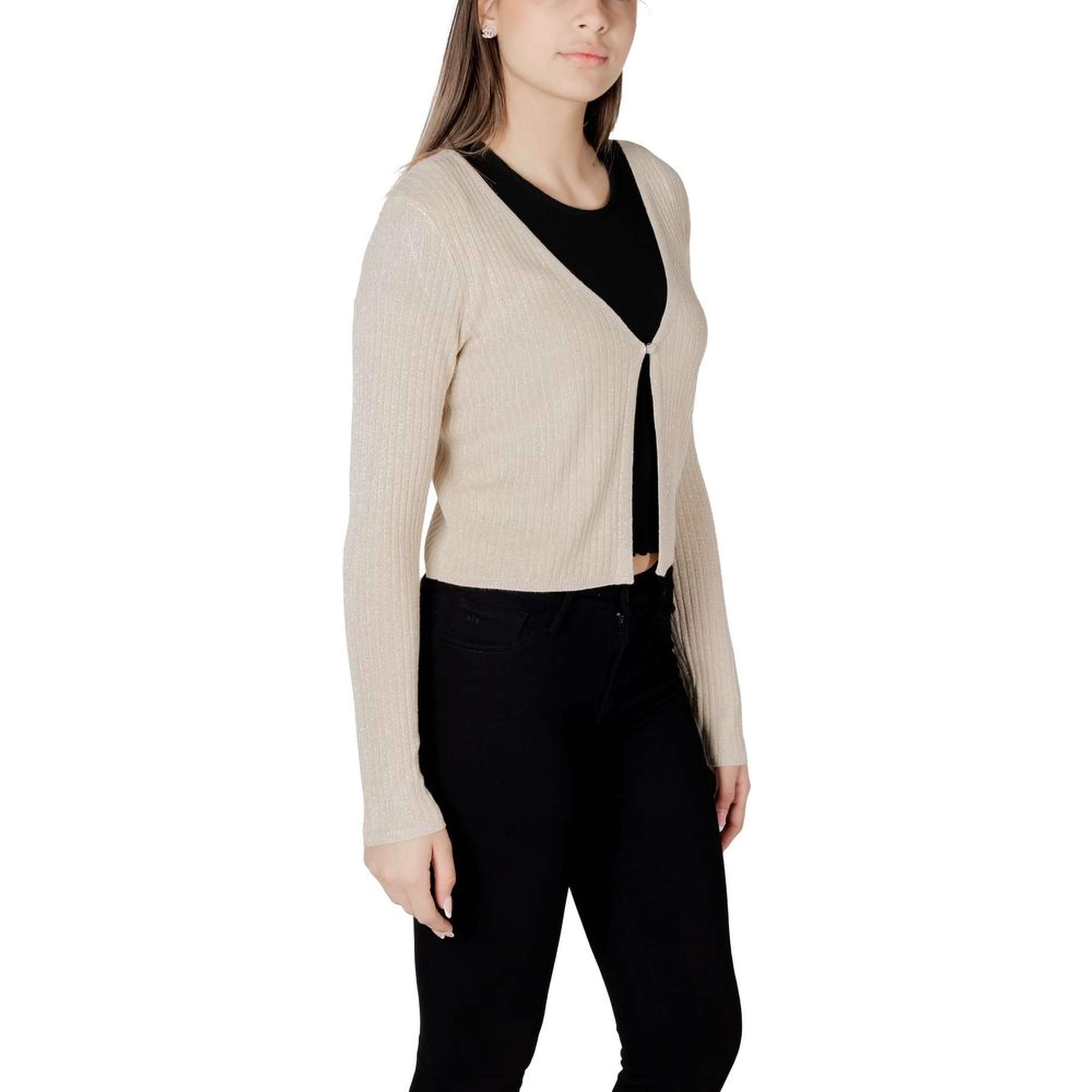 Gold Viscose Sleveless Jacket