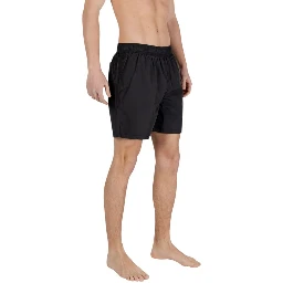 Black Polyester Swim Shorts