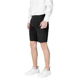 Black Polyamide Bermuda Shorts