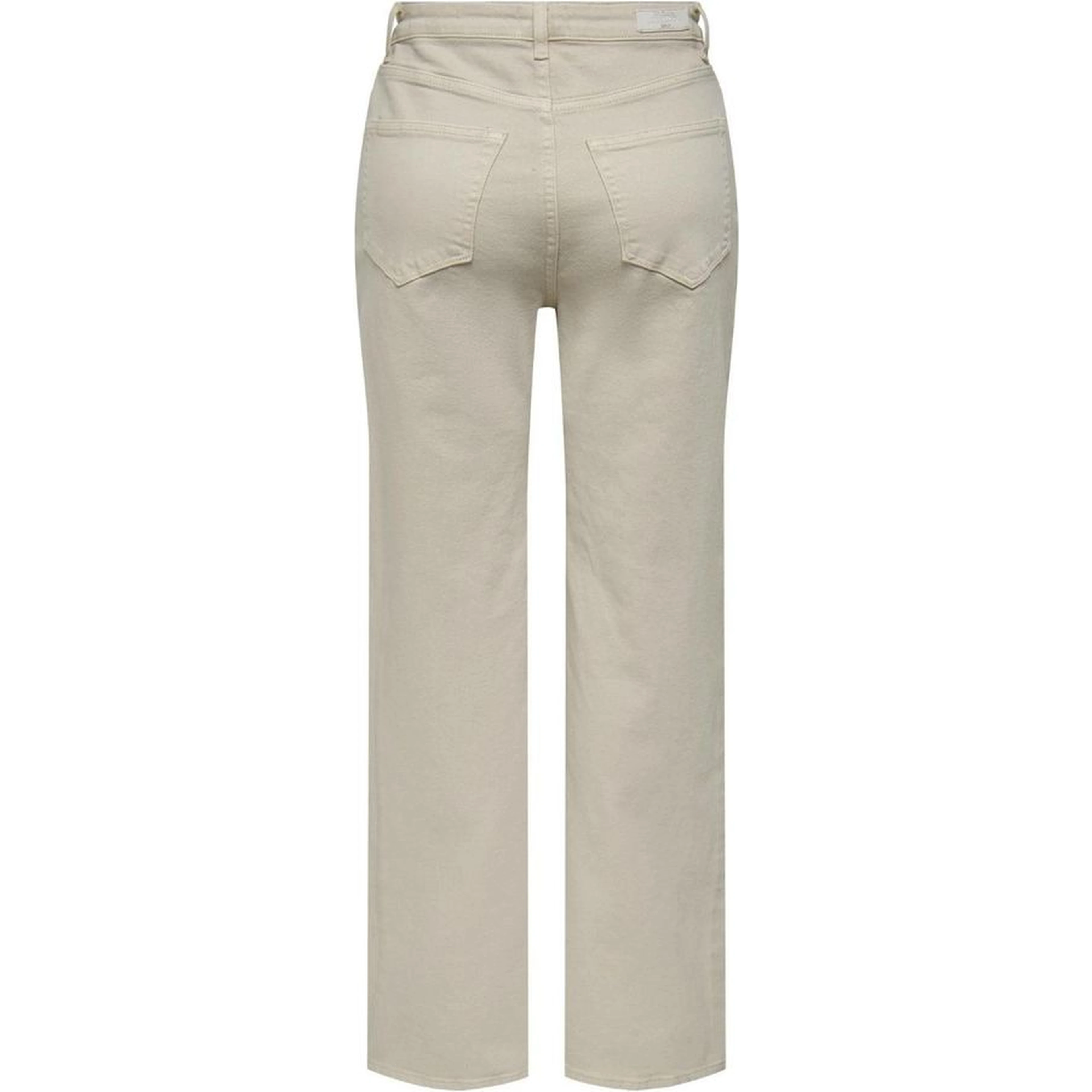 Beige Cotton Relaxed Fit Jeans