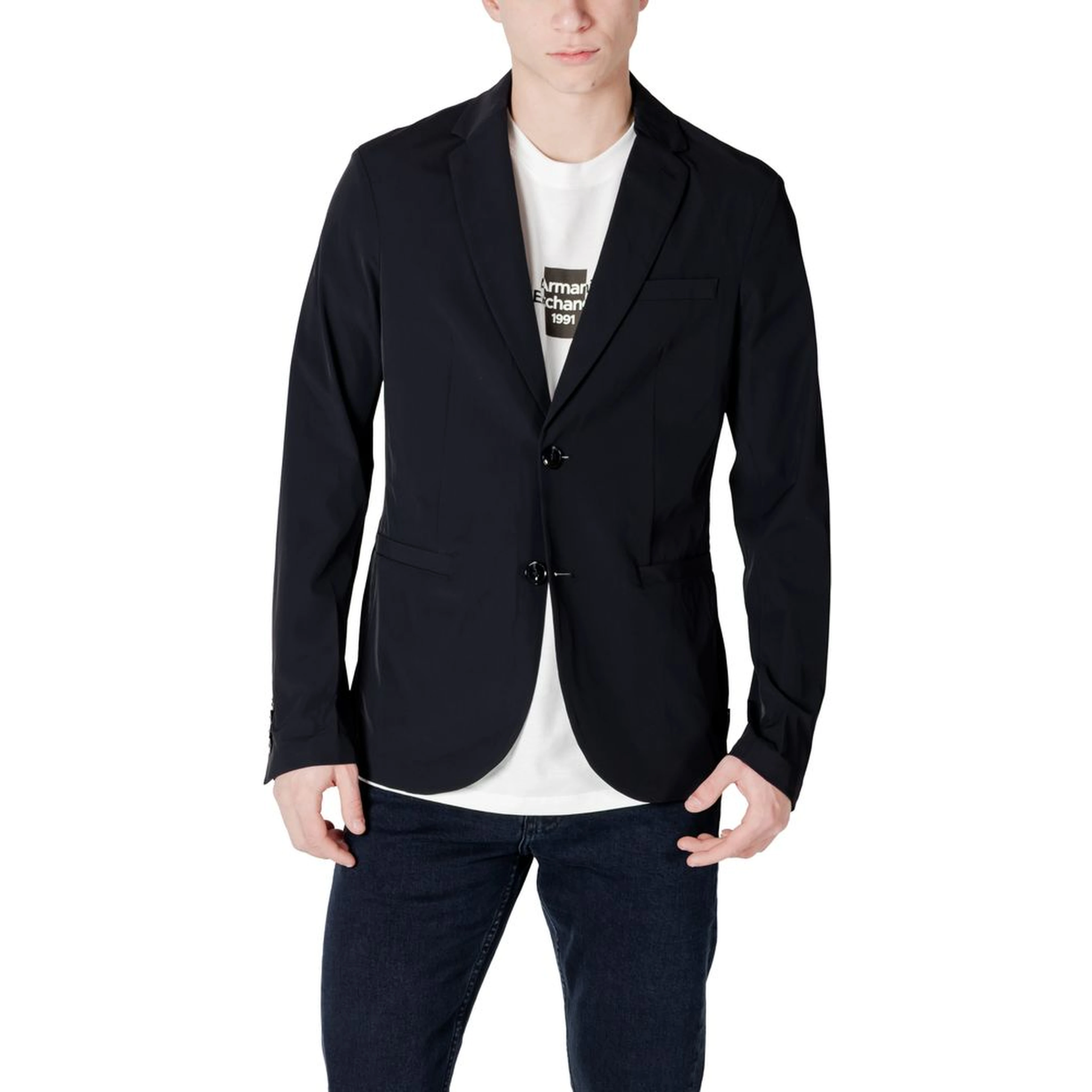 Black Cotton Blazer
