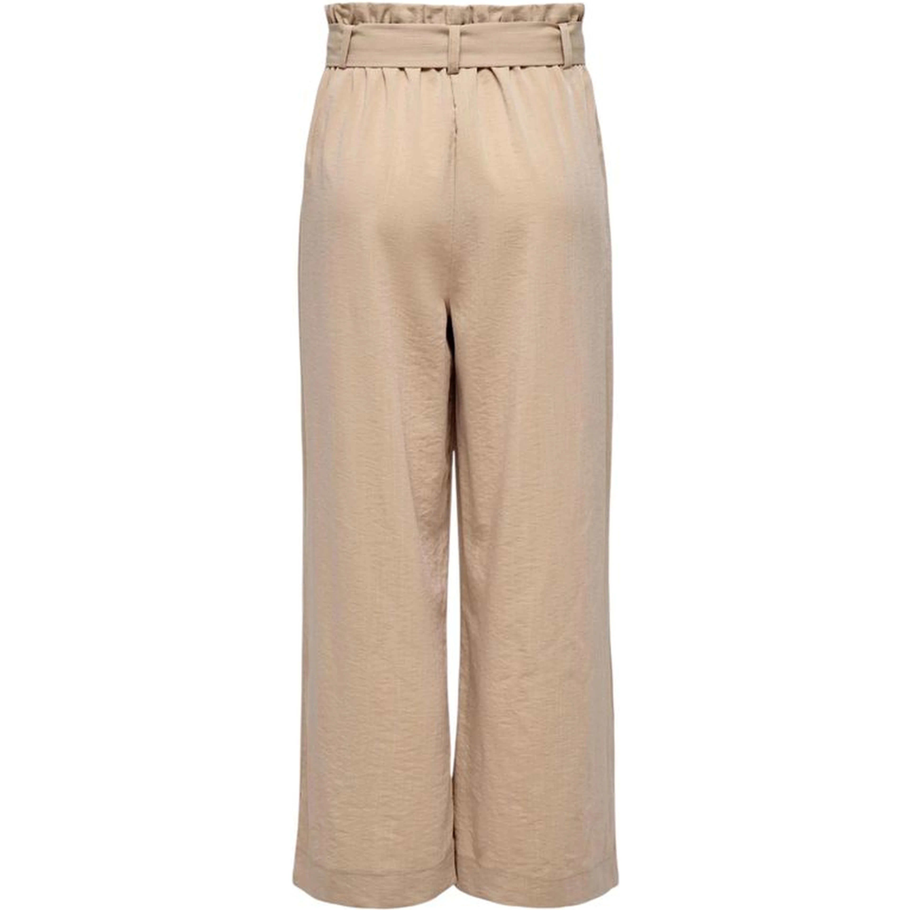 Beige Viscose Casual Pants