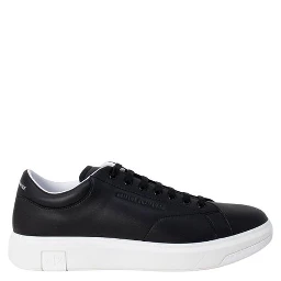 Black Leather Low Top Sneakers