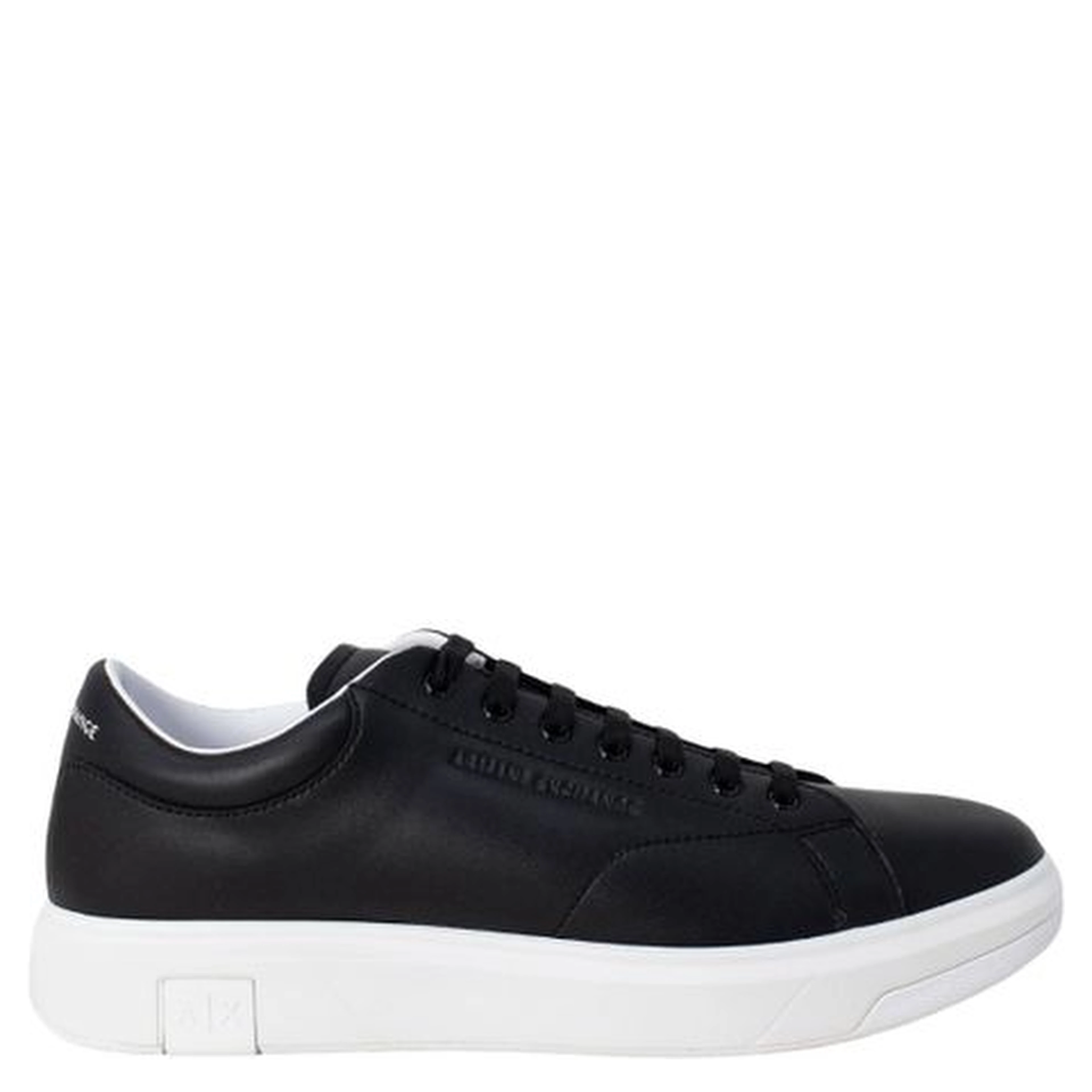 Black Leather Low Top Sneakers