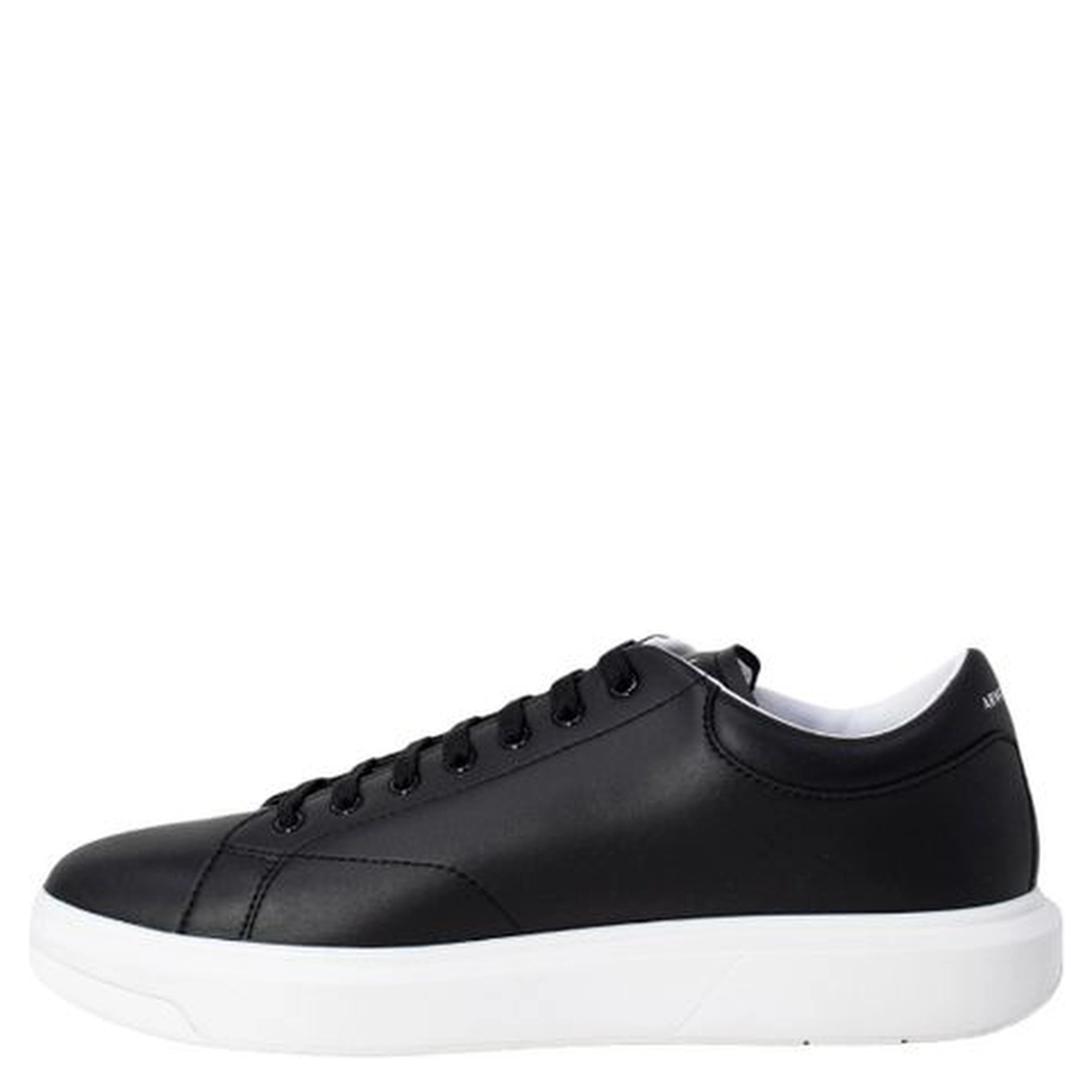 Black Leather Low Top Sneakers