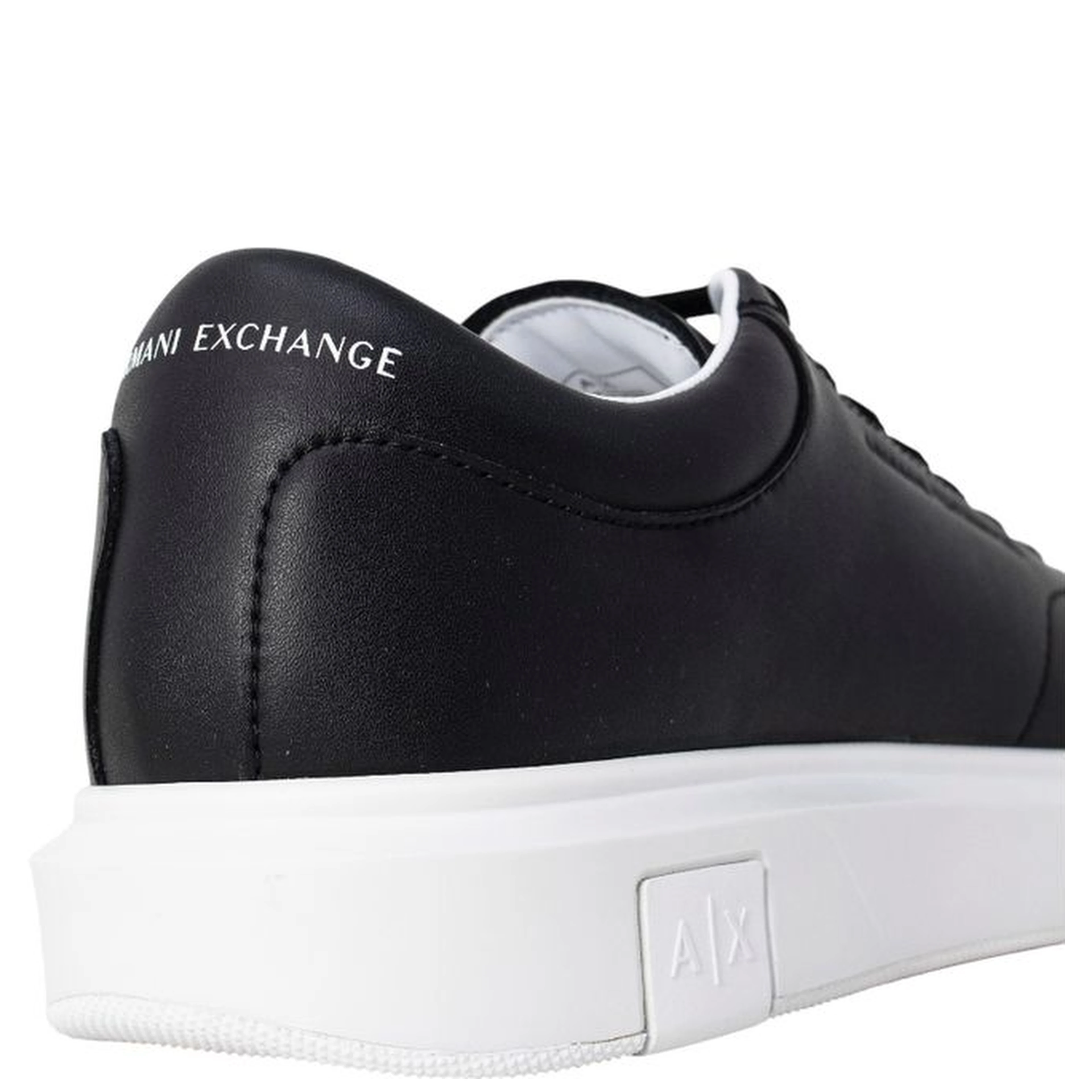 Black Leather Low Top Sneakers