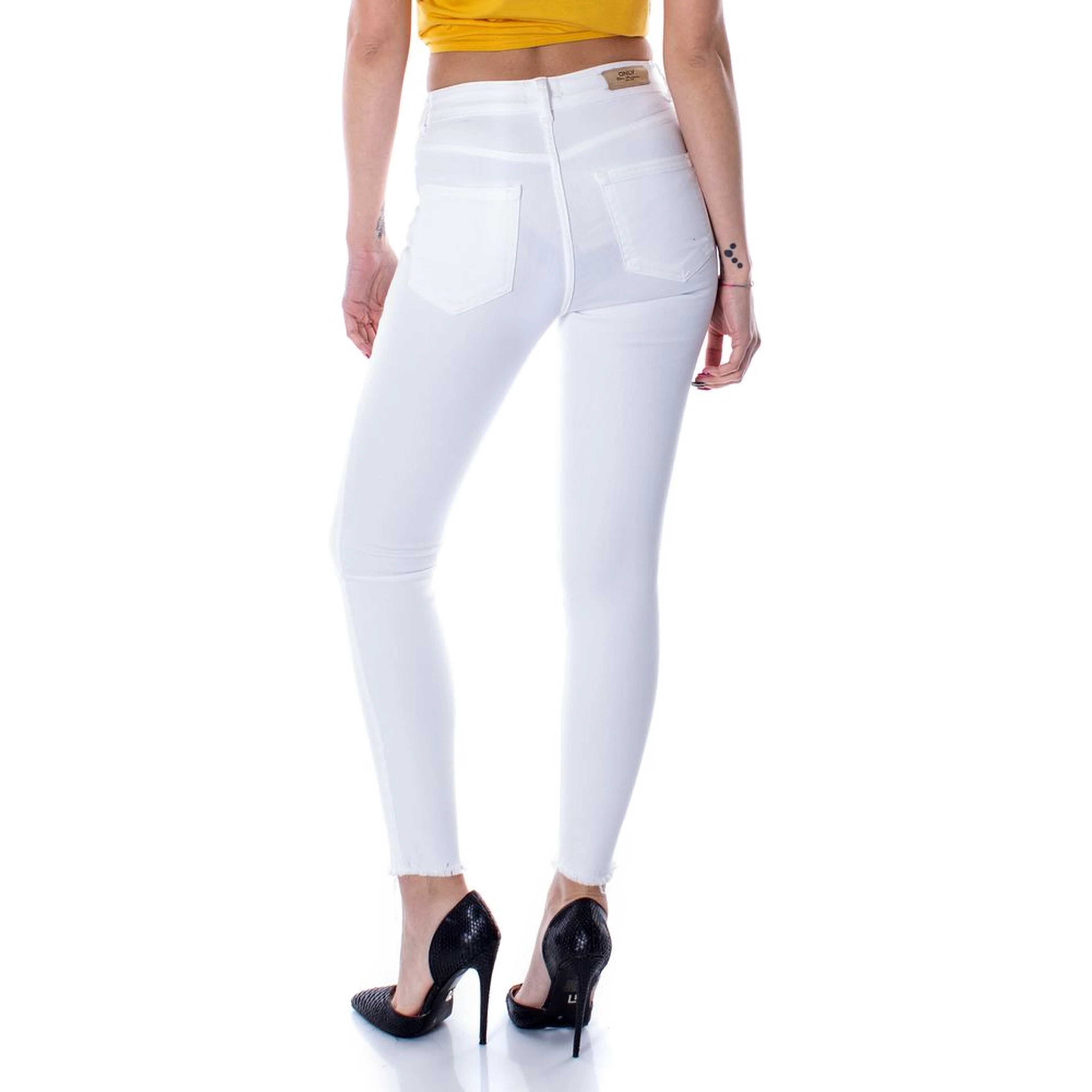 White Cotton Skinny Jeans