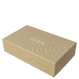 Beige Leather Keychain