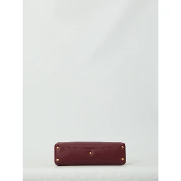 Burgundy lambskin shoulder bag