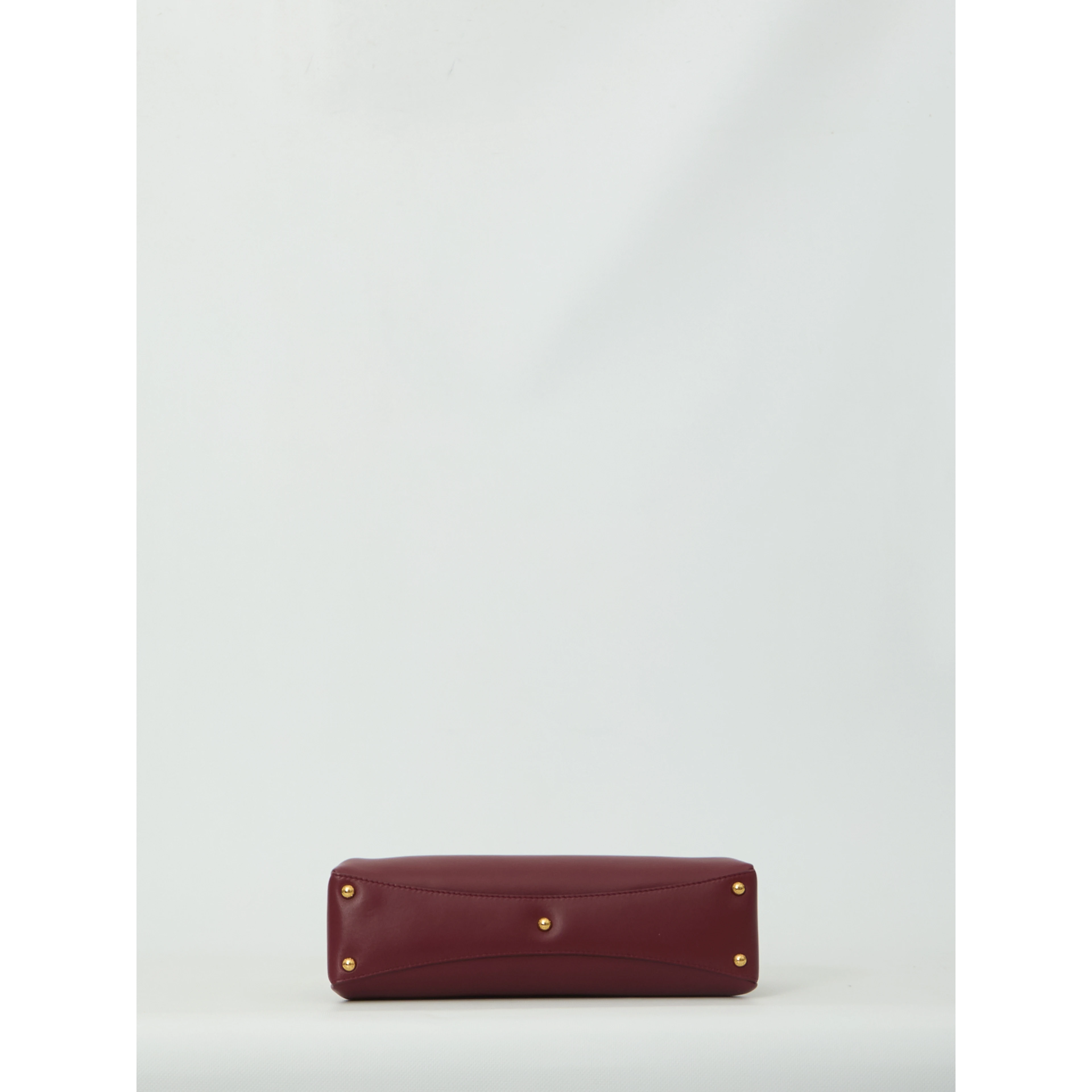 Burgundy lambskin shoulder bag