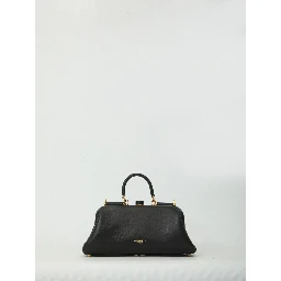 Black lambskin shoulder bag