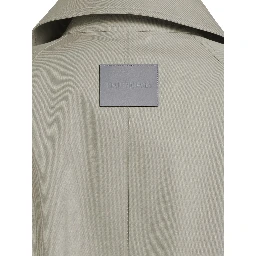 Light beige double-breasted trench coat