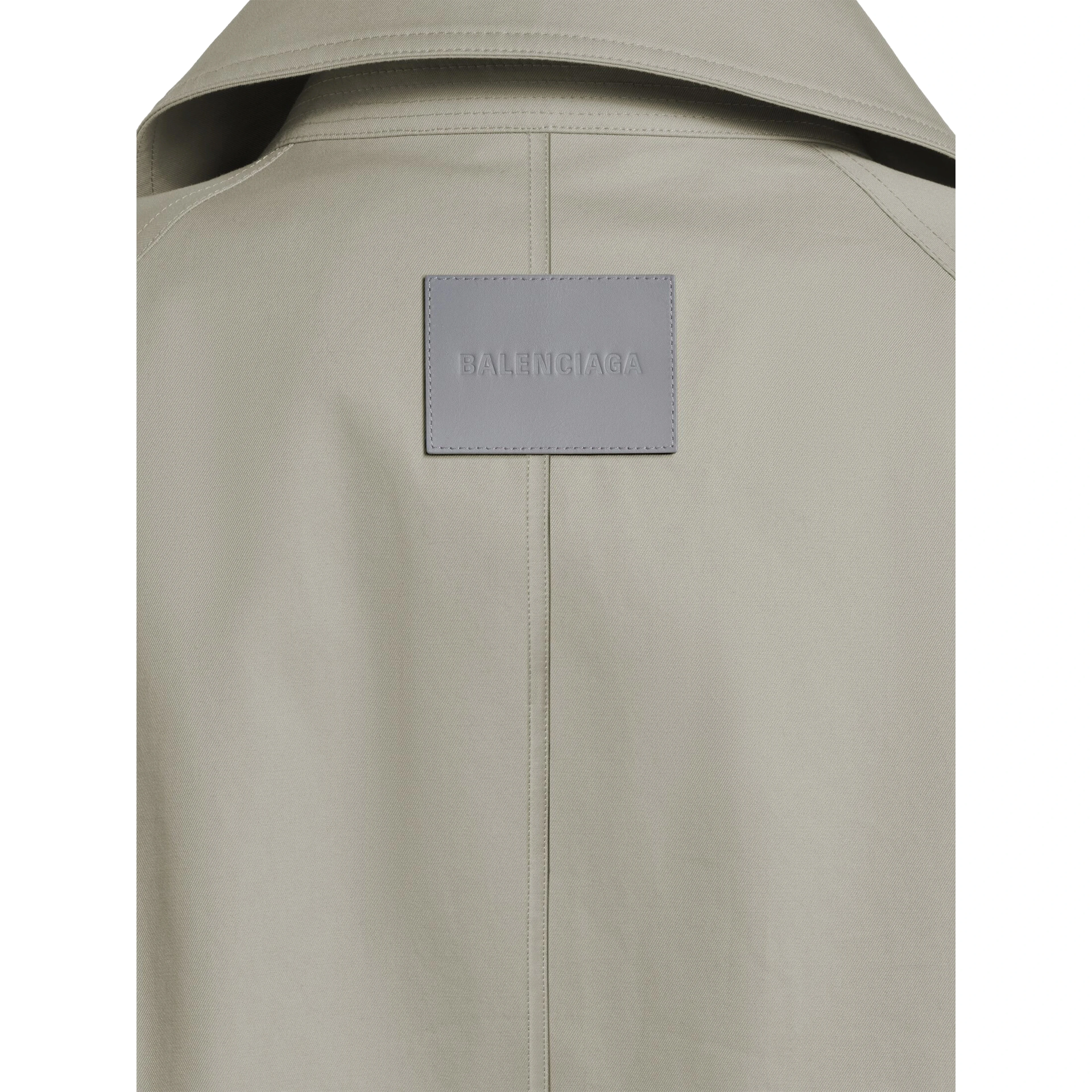 Light beige double-breasted trench coat