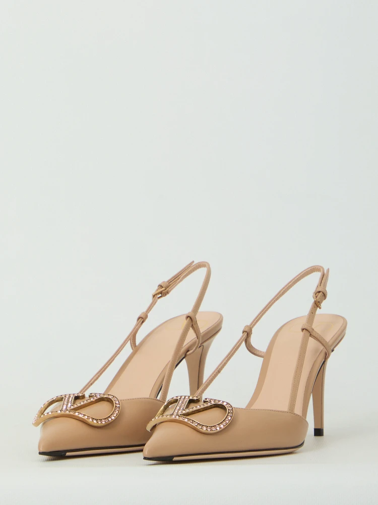 VLogo Signature slingback pumps alternative