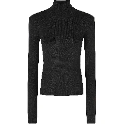 MINI RIBBED MERINO MOCK NECK