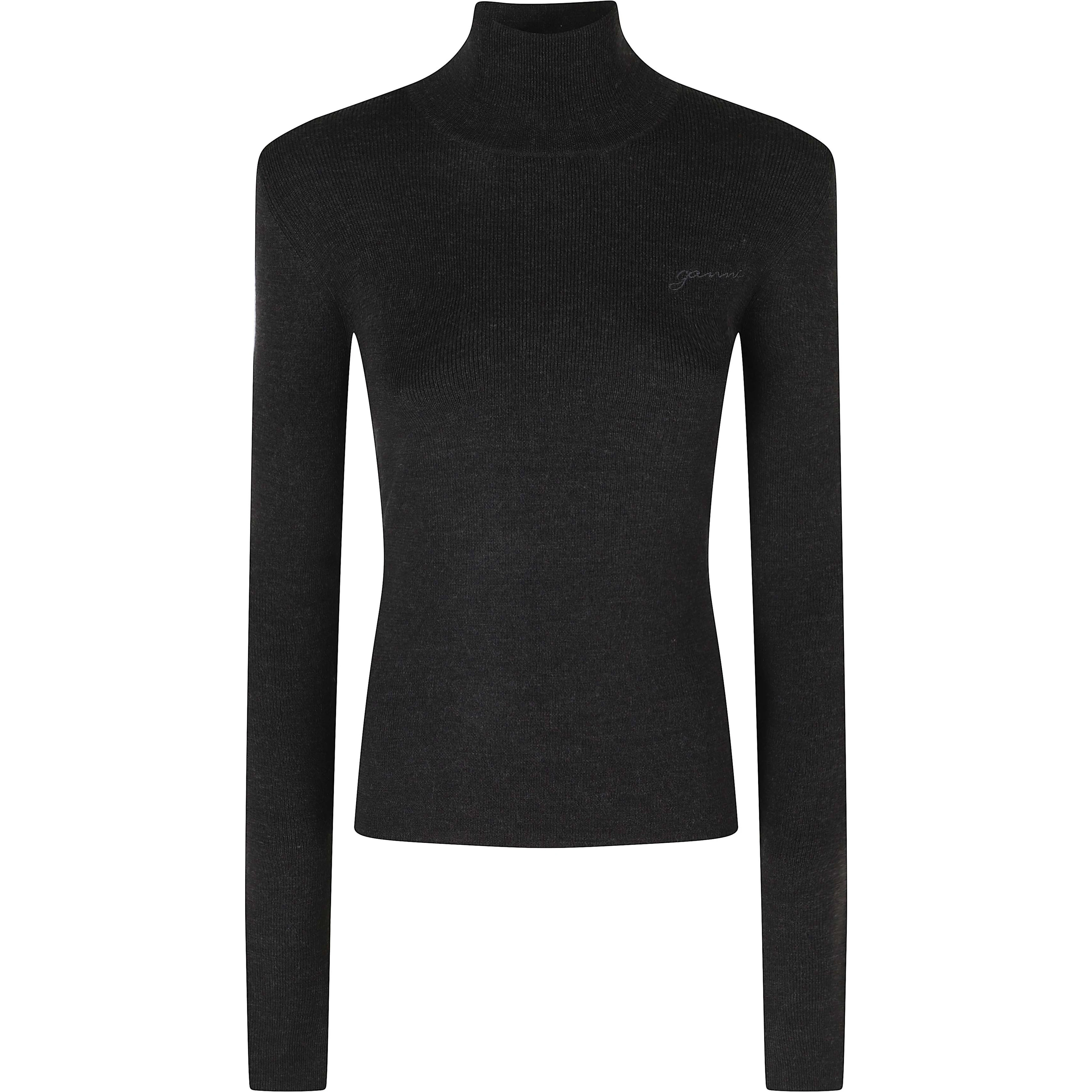 MINI RIBBED MERINO MOCK NECK