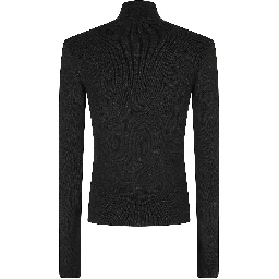 MINI RIBBED MERINO MOCK NECK
