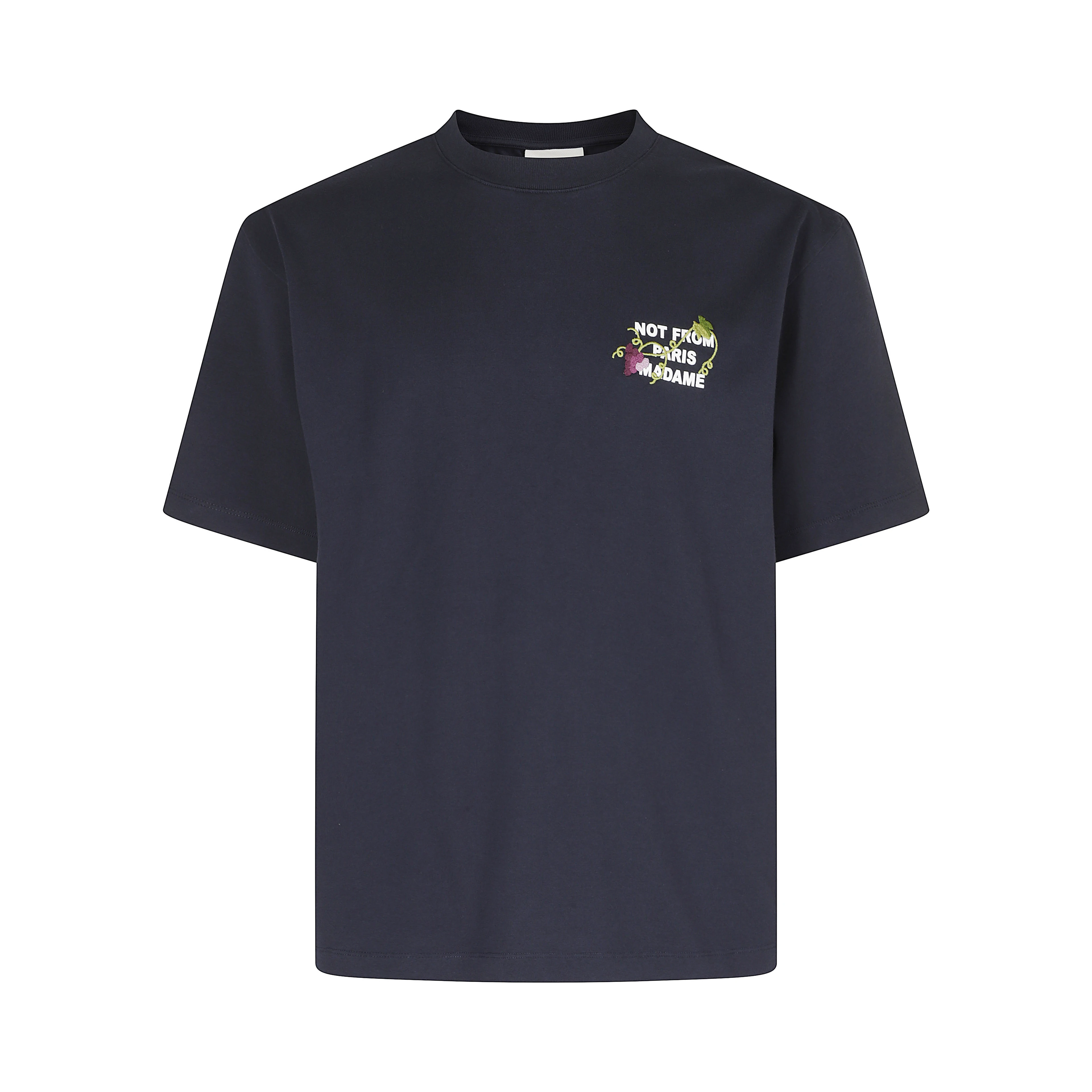 VINE EMRBOIDERED SLOGAN TSHIRT