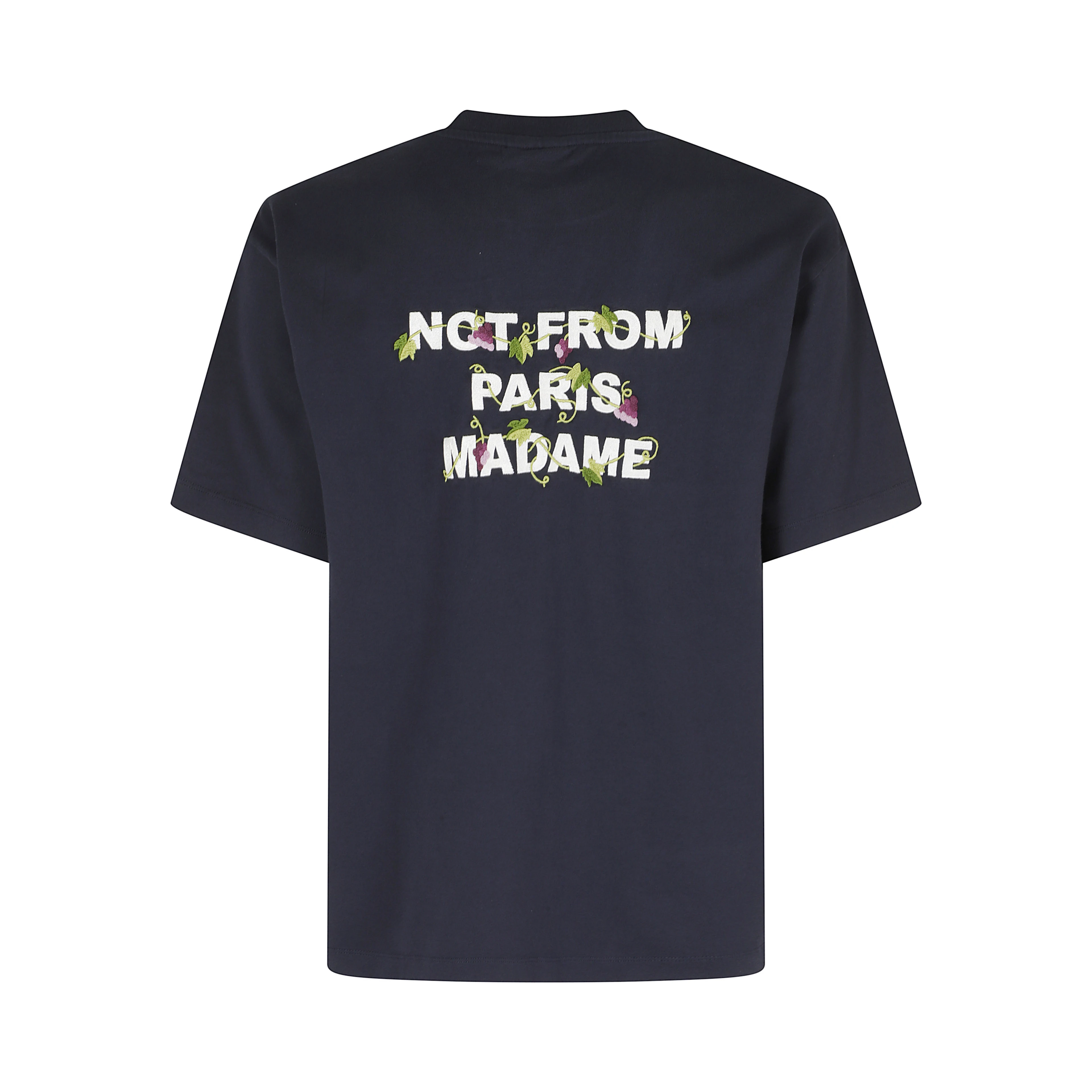 VINE EMRBOIDERED SLOGAN TSHIRT
