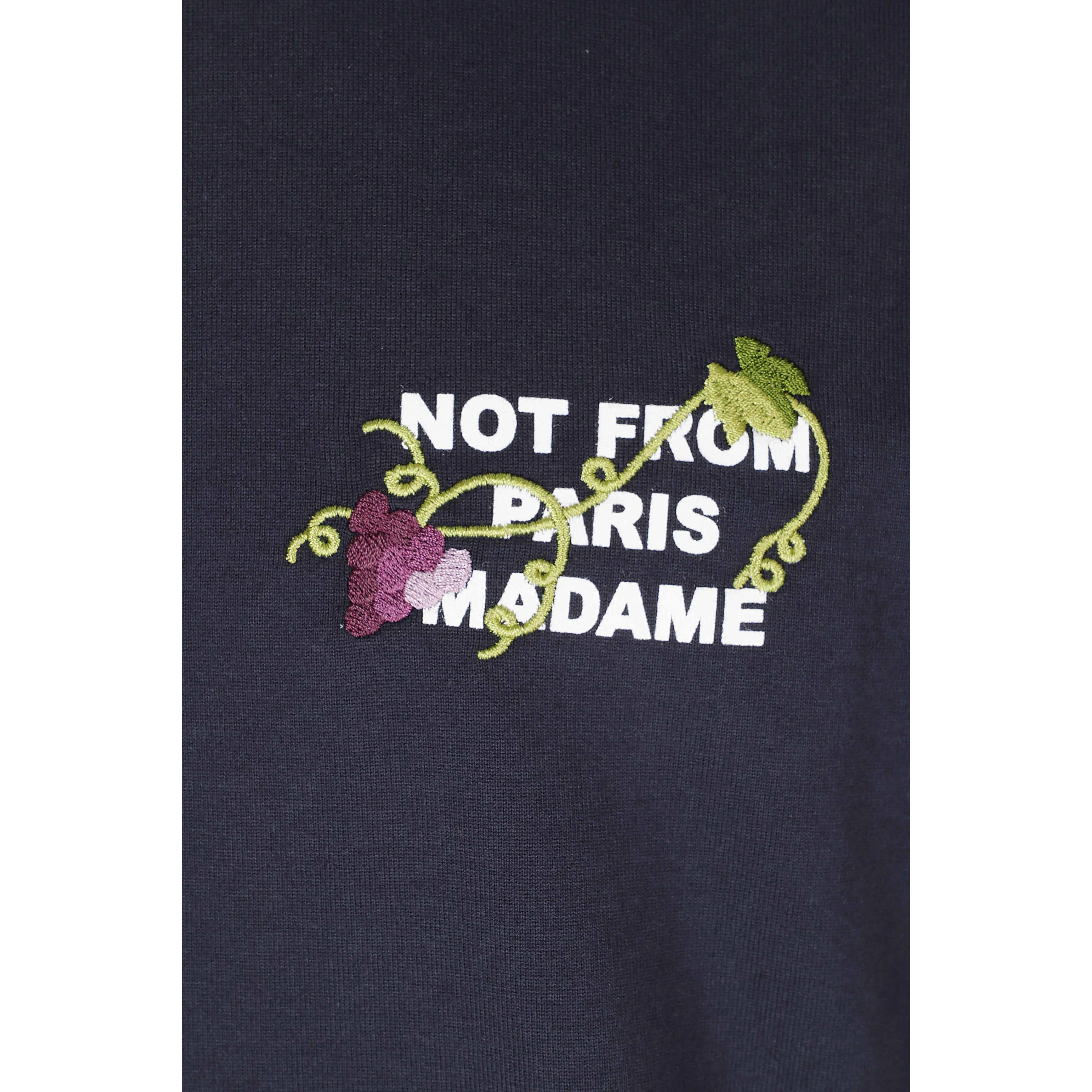 VINE EMRBOIDERED SLOGAN TSHIRT
