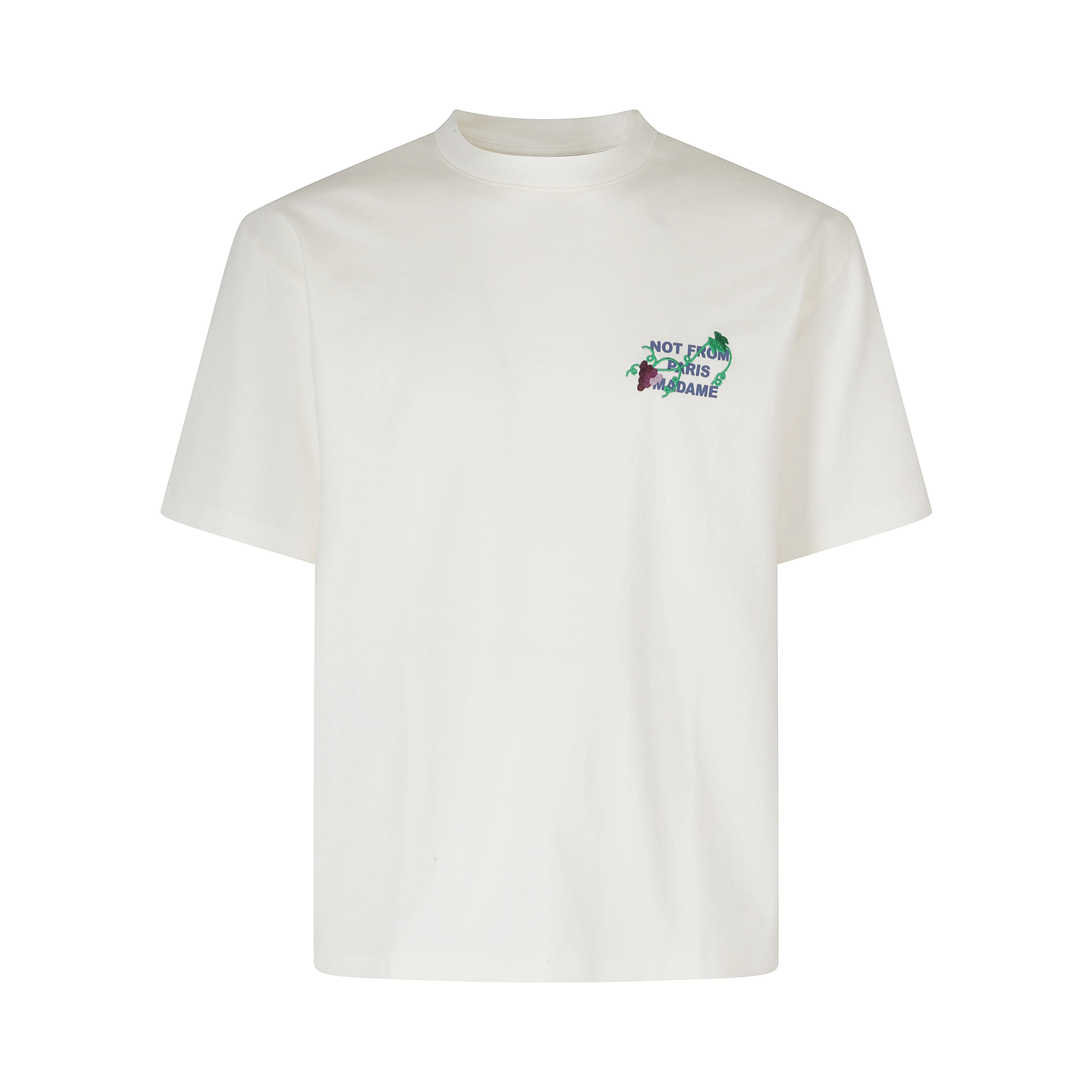 VINE EMRBOIDERED SLOGAN TSHIRT