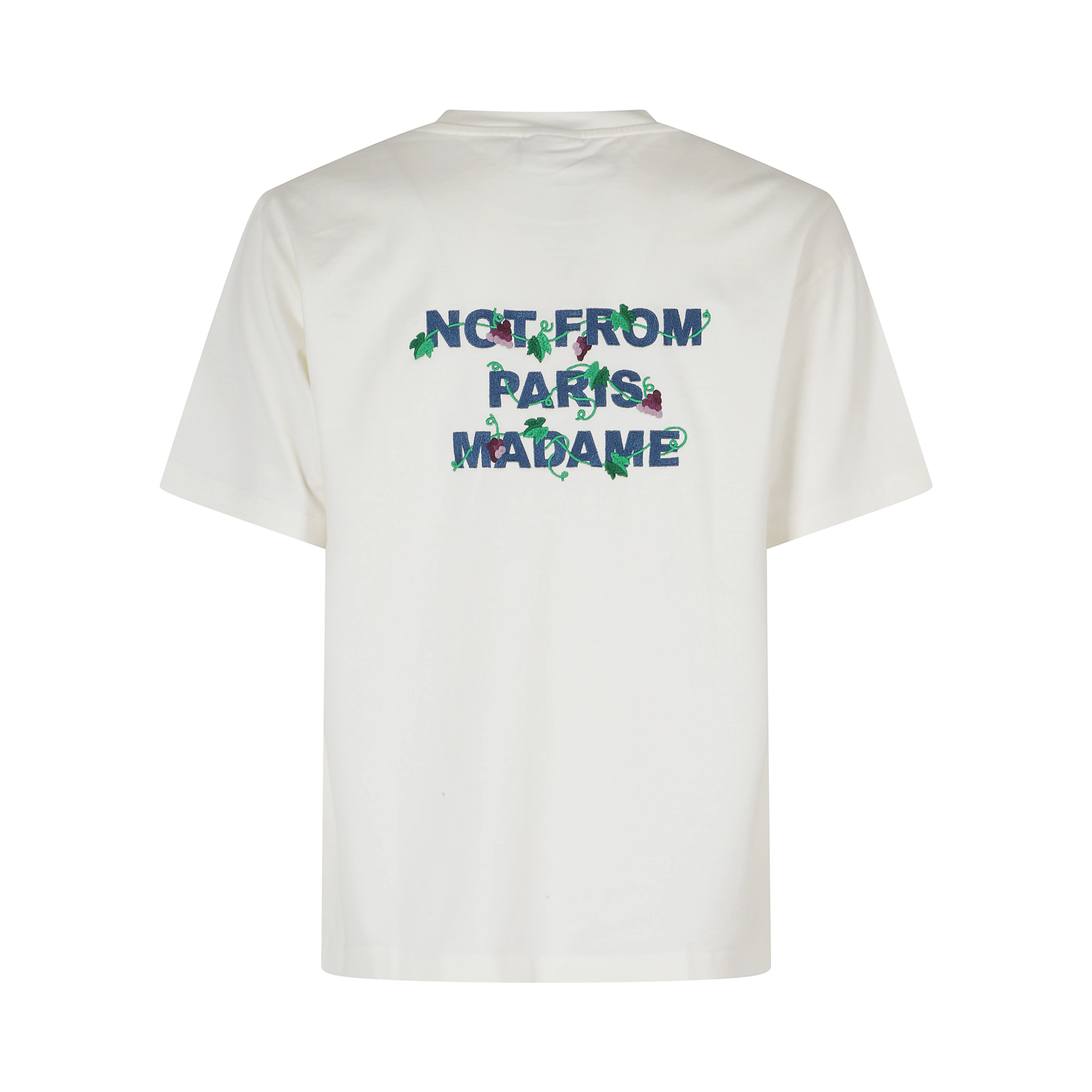 VINE EMRBOIDERED SLOGAN TSHIRT