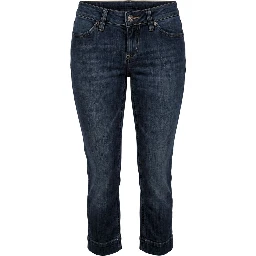 Blue Cotton Women Jeans