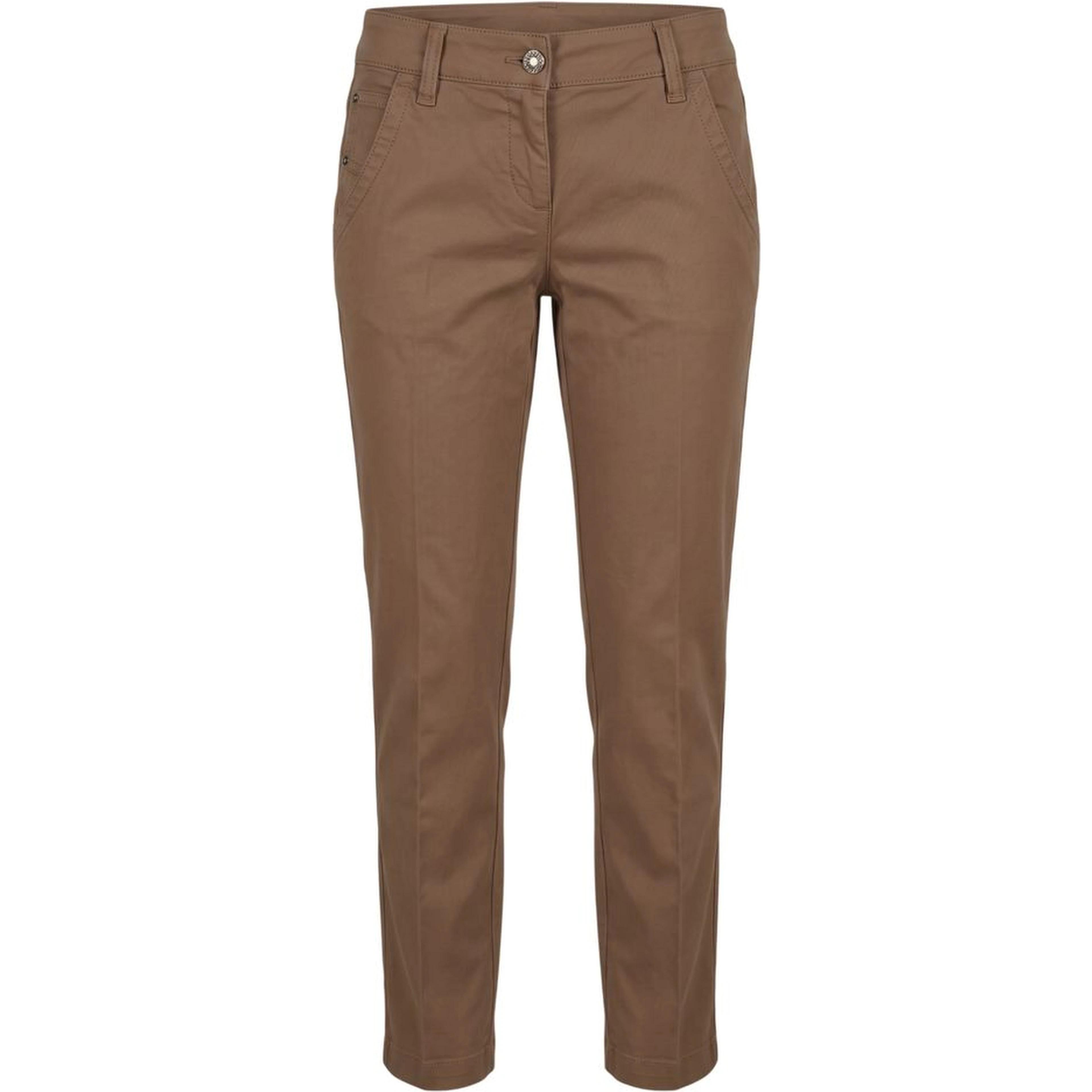 Brown Cotton Women's Pants