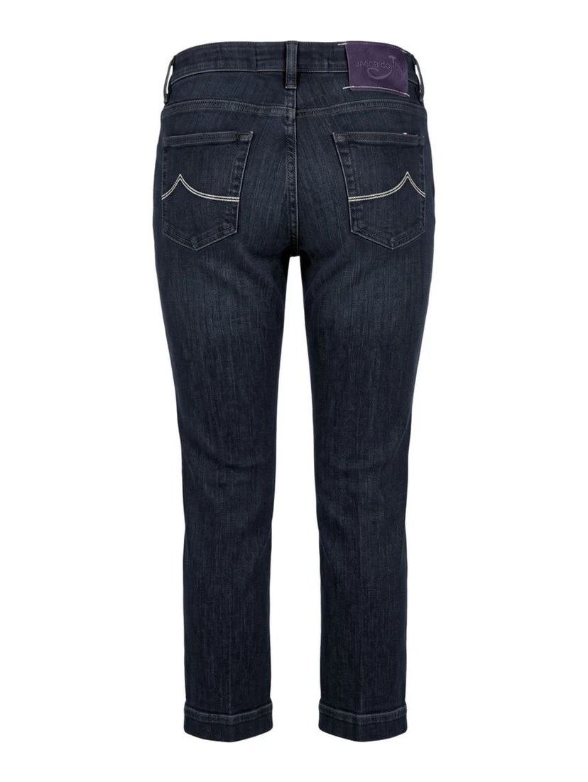 Blue Cotton Women Jeans