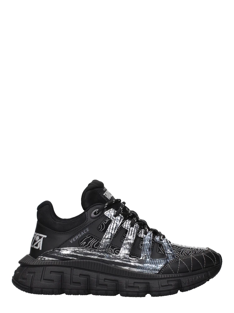 Black Fabric Athletic Sneakers