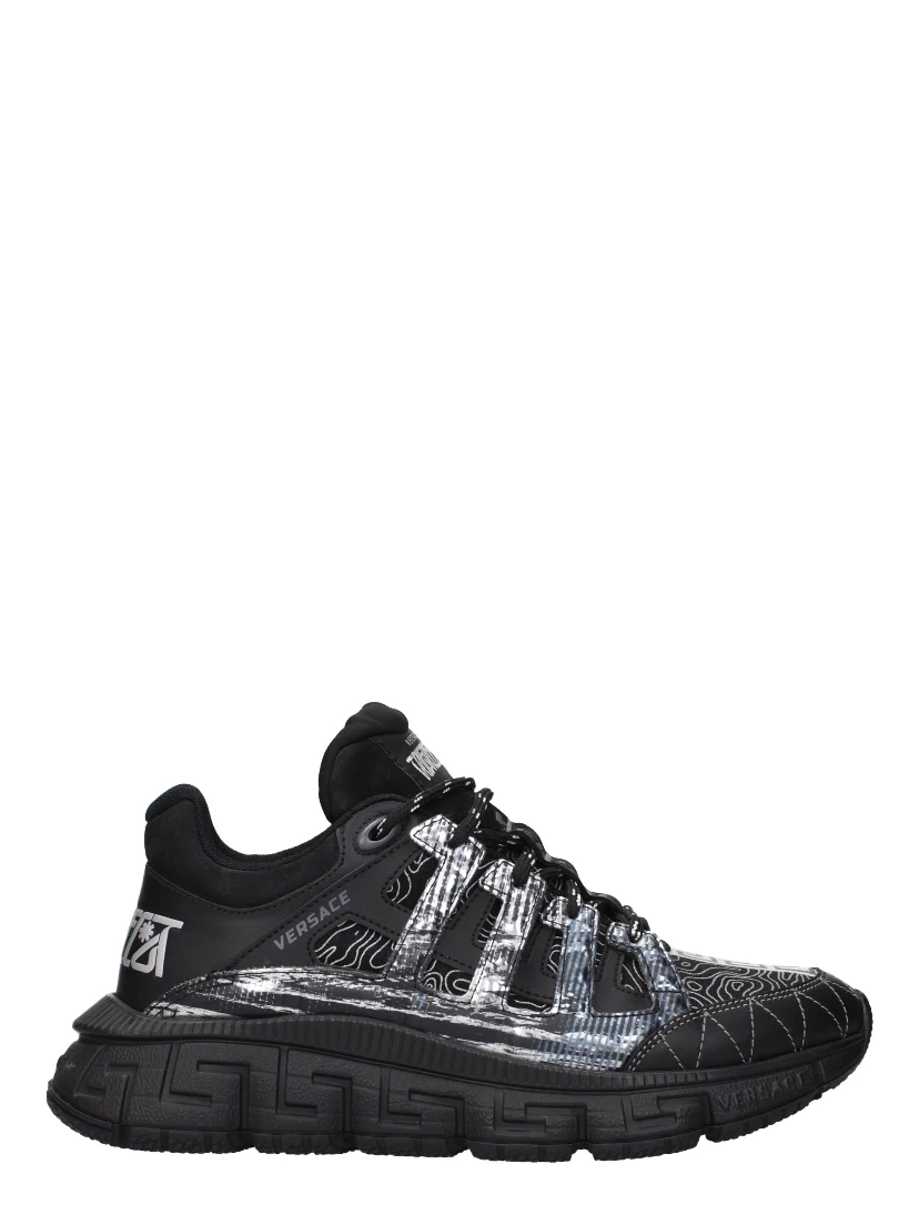 Black Fabric Athletic Sneakers
