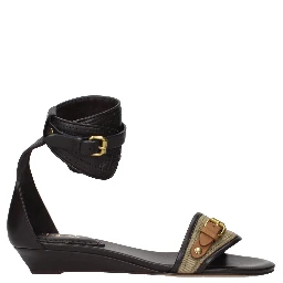 Multicolor Fabric Flat Sandals