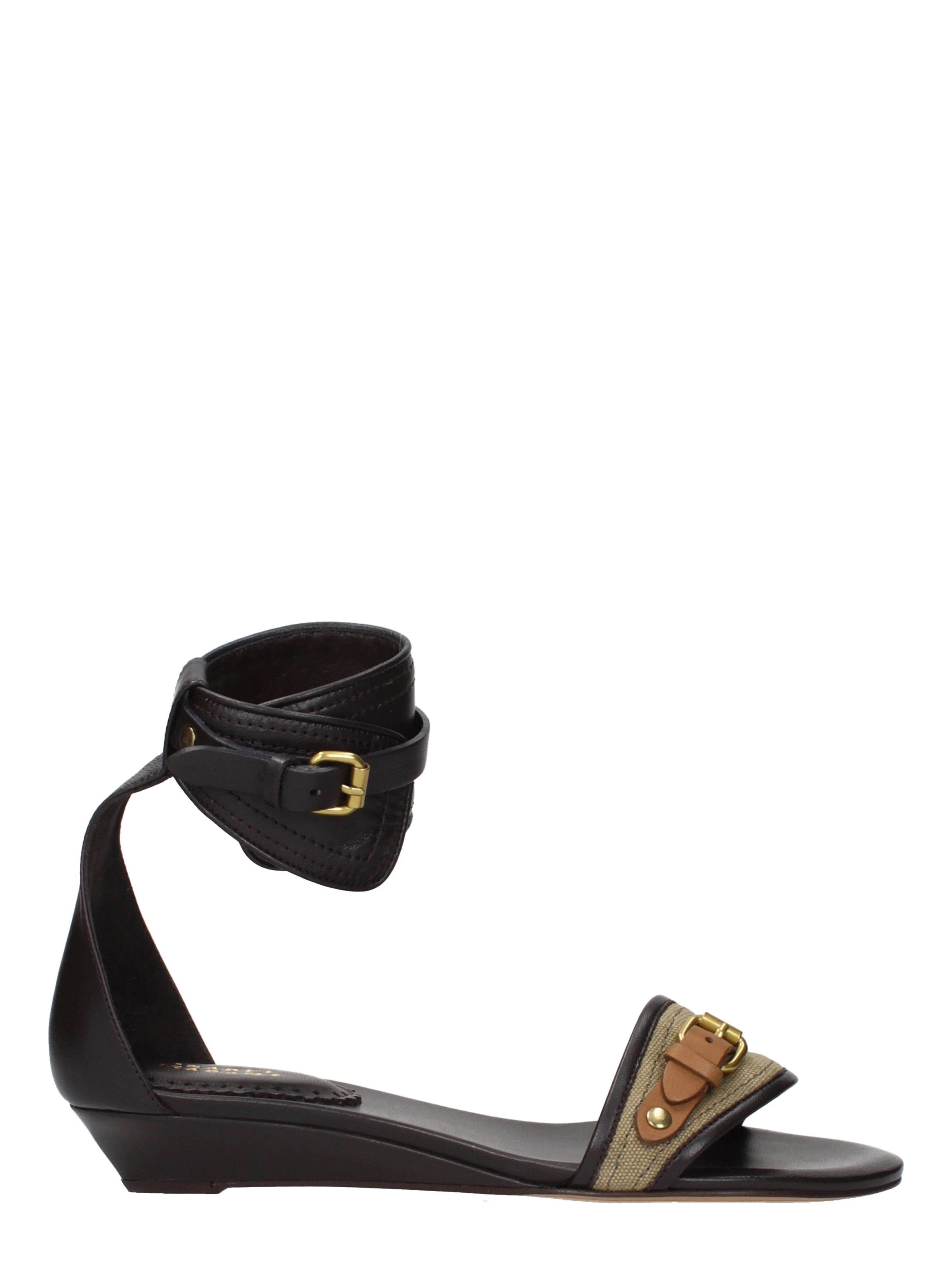 Multicolor Fabric Flat Sandals