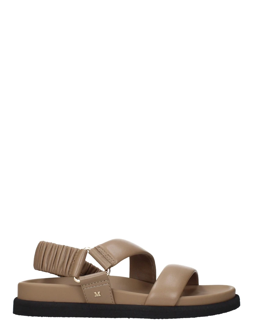 Brown Leather Flat Sandals