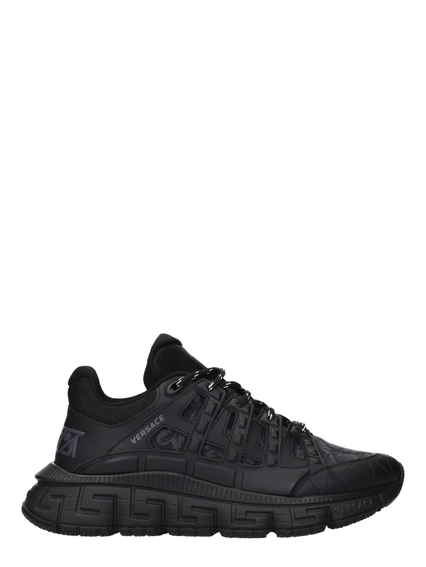 Black Fabric Athletic Sneakers