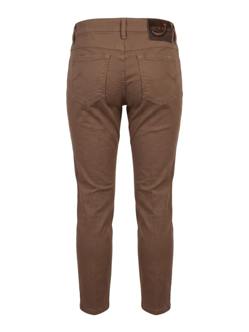 Brown Cotton Women's Pants