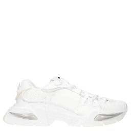 White Fabric Athletic Sneakers
